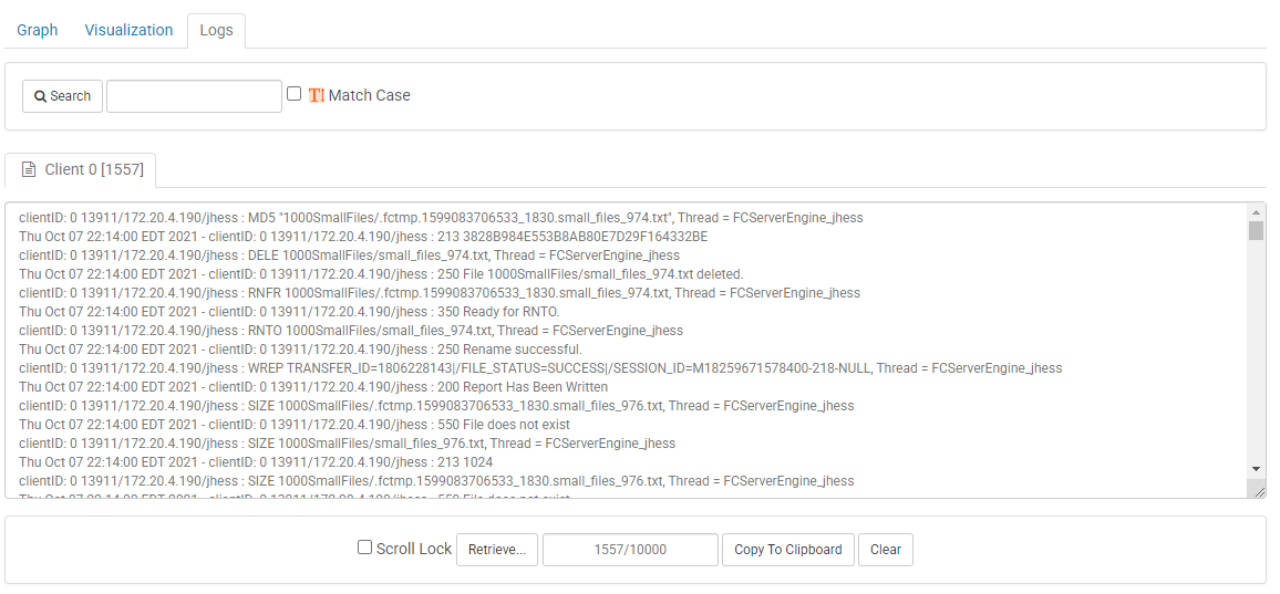Activity View Logs